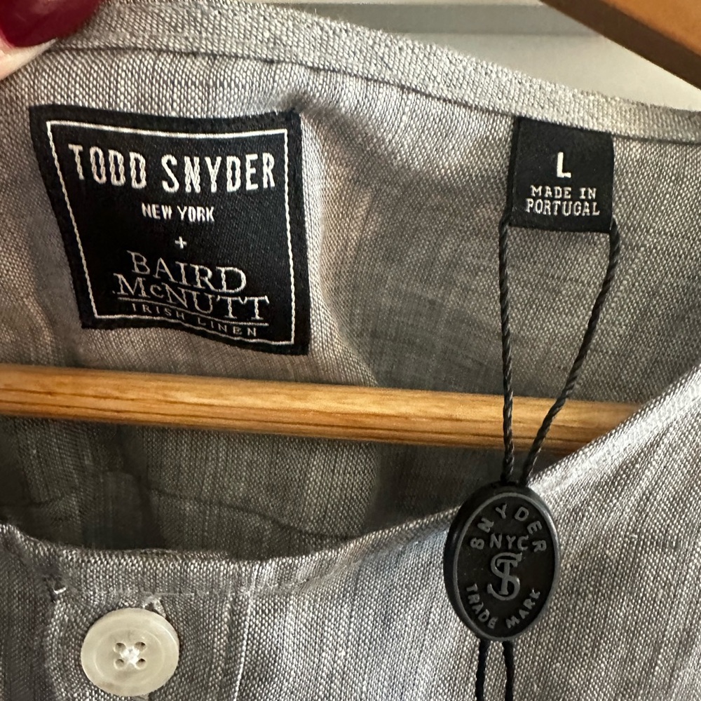 NWT Todd Snyder men’s linen tunic top - Picture 8 of 11